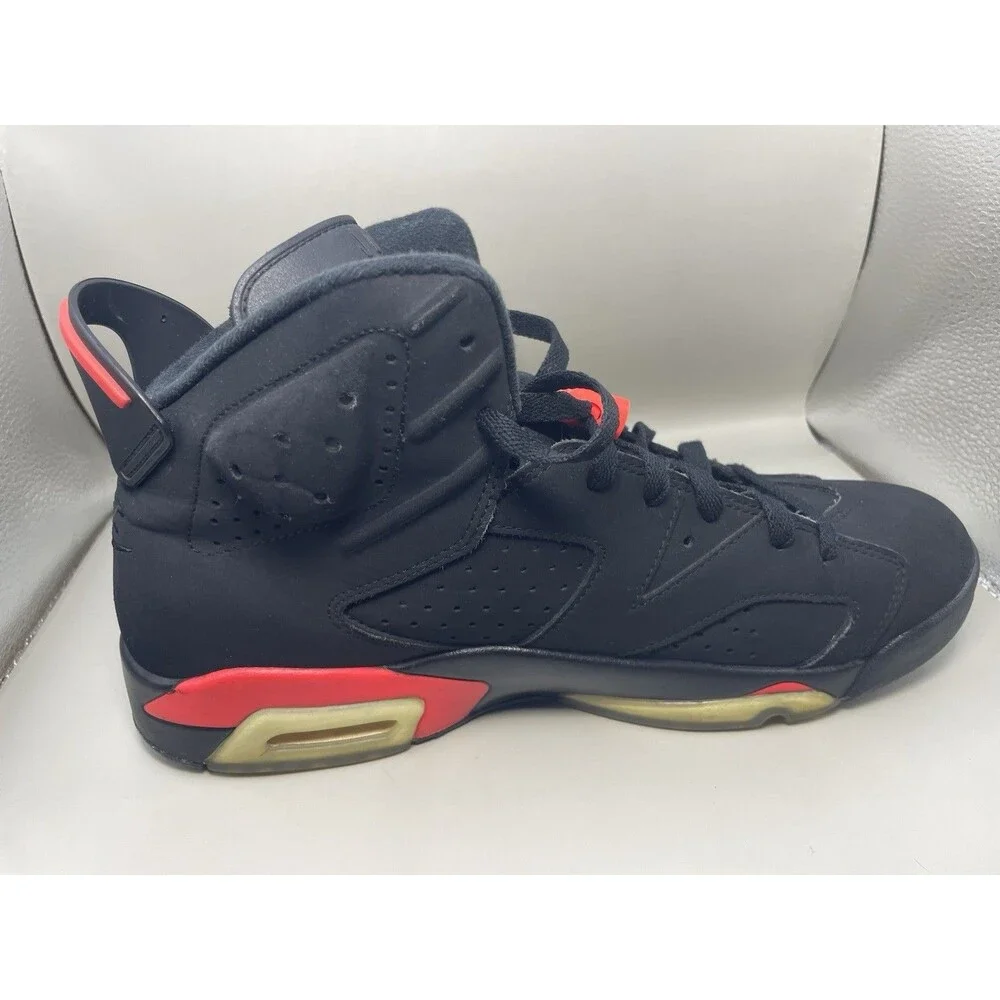 2019 Nike Air Jordan 6 VI Retro Black Infrared Mens 9.5 Black Red 384664-060